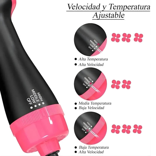 Cepillo Eléctrico 3 En 1 Cabello Modelador Secador Rizador Premium