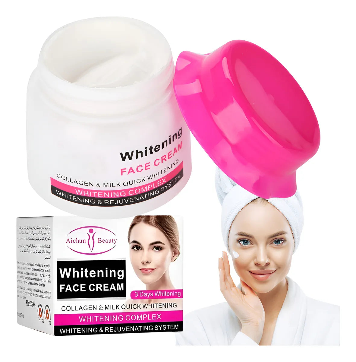 Crema Facial Aclaradora Remueve Manchas Oscura Aichun Beauty