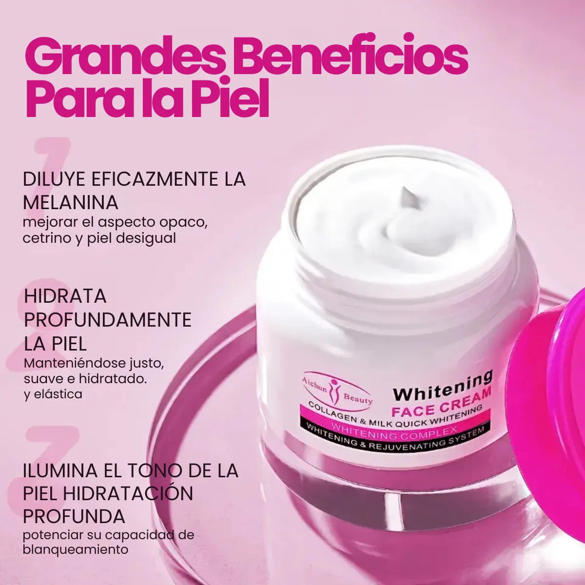 Crema Facial Aclaradora Remueve Manchas Oscura Aichun Beauty