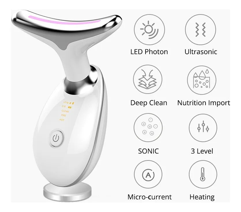 Masajeador Rejuvenecedor Facial y de Cuello 5 en 1