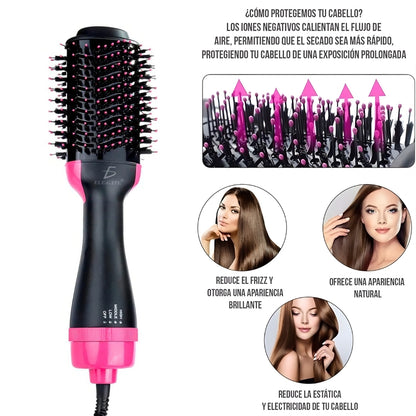 Cepillo Eléctrico 3 En 1 Cabello Modelador Secador Rizador Premium