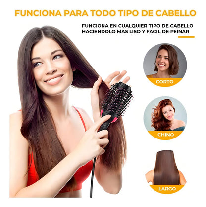 Cepillo Eléctrico 3 En 1 Cabello Modelador Secador Rizador Premium